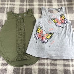 Bundle of 2 sleeveless tank tops 6-6X